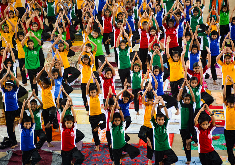Benhill english school yoga day 2019